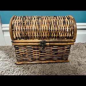 Beautiful Vintage Wicker Treasure Chest